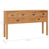 Rustika Rowe -  Sideboard 125x30x75 cm Solid Teak Wood
